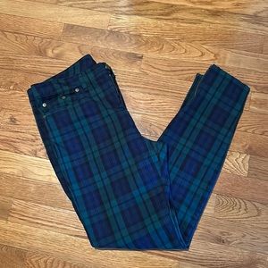 Vineyard, vines, high rise, black watch, tartan plaid pants, 10, NWOT